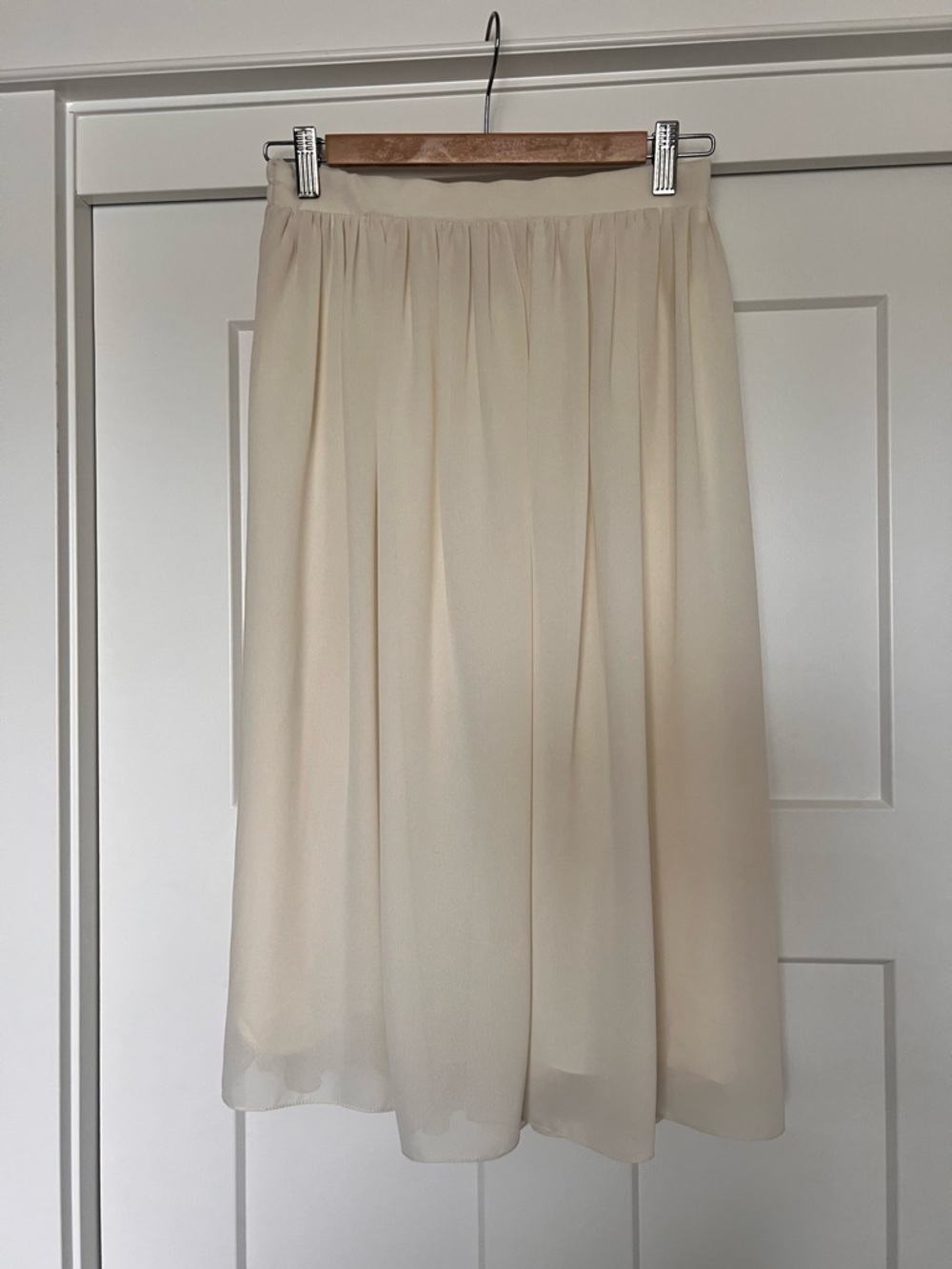 Vintage Cream Midi Skirt - Classic Women's Skirt